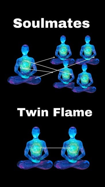 different soulmates twin flame soulmates
