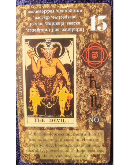 devil energy tarot card